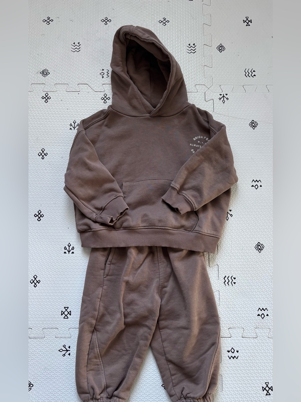 Zara Toddler Brown Hoodie & Joggers Set